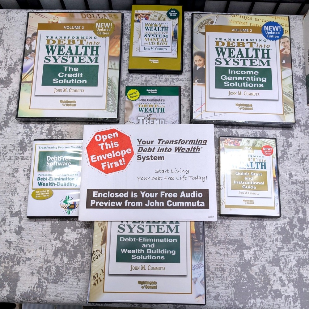 Transforming Debt into Wealth System John M Cimmuta 4 DVD Set CD ROM Software‎